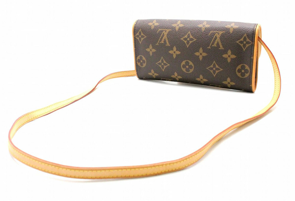 Louis Vuitton Crossbody Pochette Monogram Bag Twin Shoulder Brown